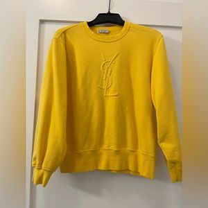 Yves Saint Laurent yellow vintage sweatshirt in size Medium
